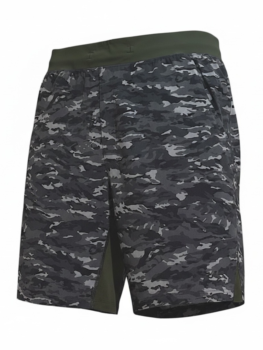 LULULEMON T.H.E Shorts 9” green camouflage elastic drawstring waist mens M